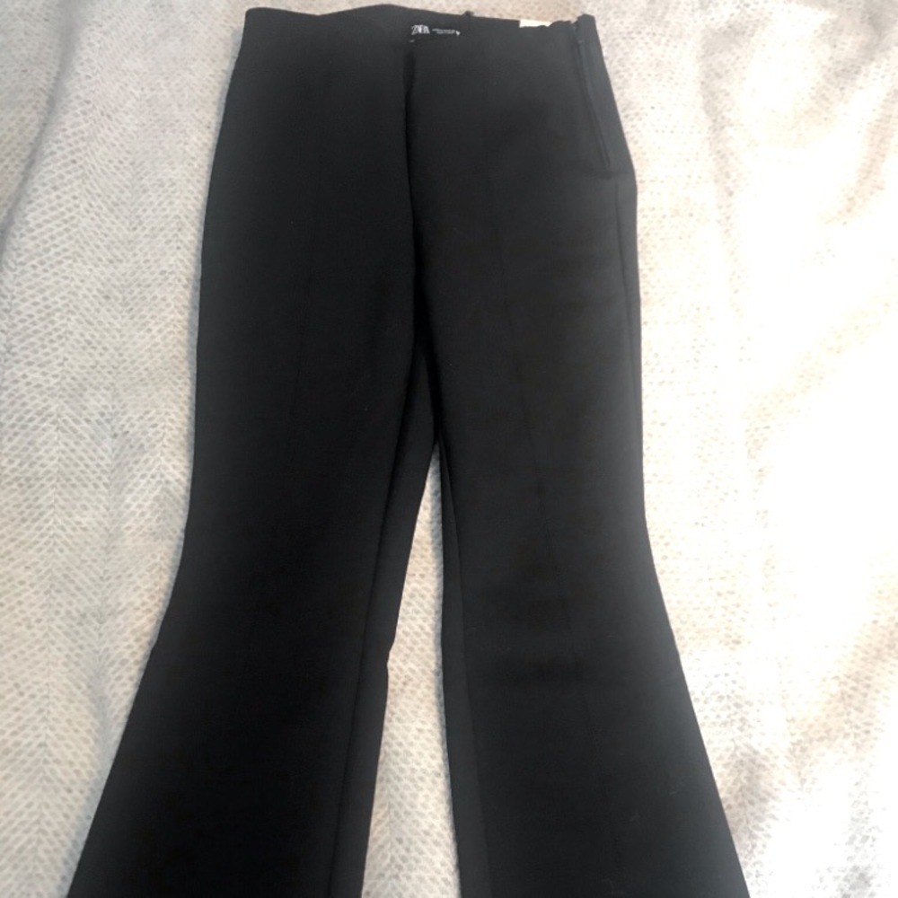 ZARA flare leggings with side zipper